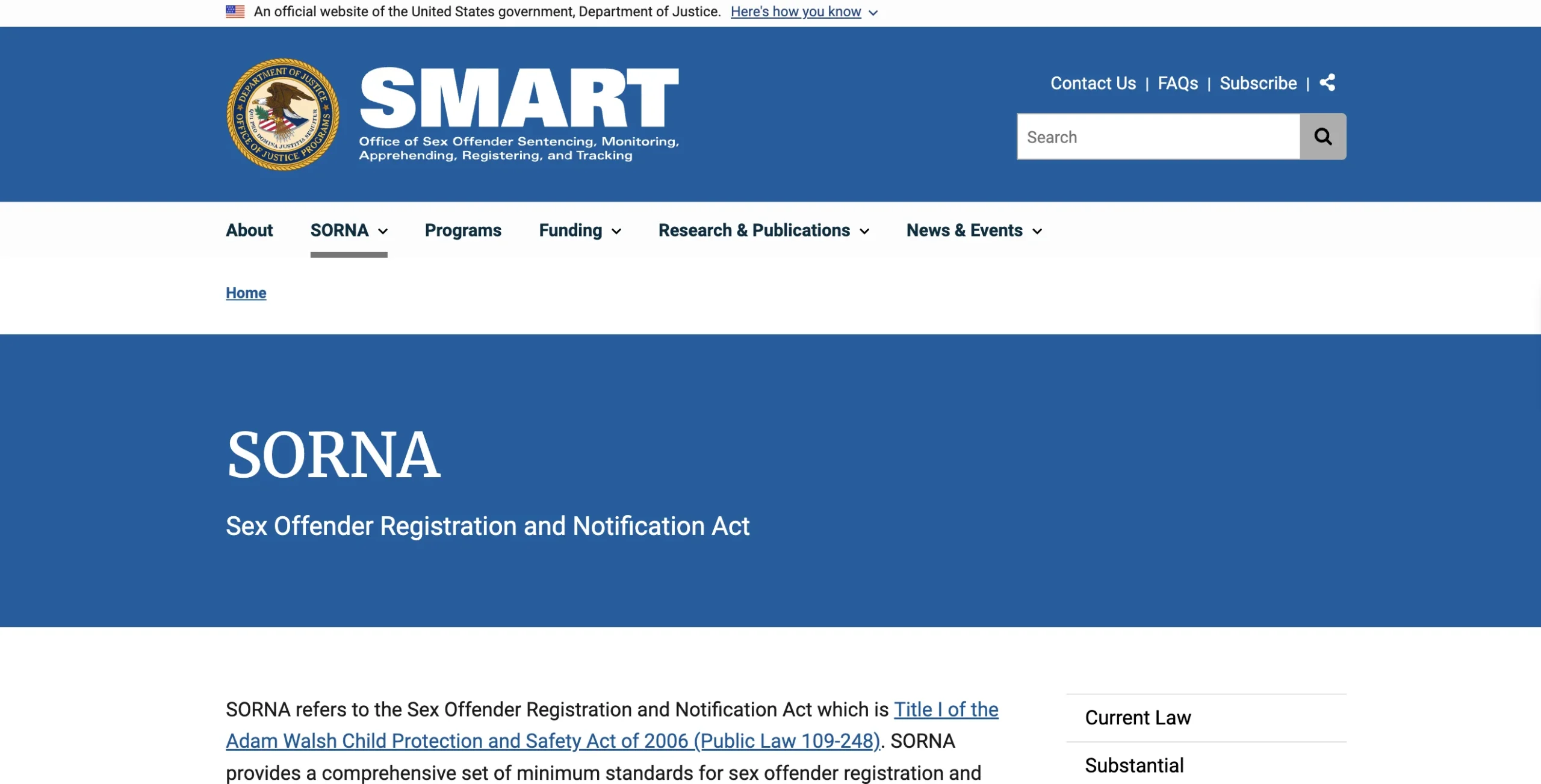 SORNA Website SMART